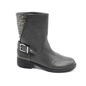 Gianni Bini Grey Studded Moto Booties 6